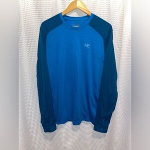 ARC'TERYX PELION COMP LS‎ Merino wool blend sweatshirt Crewneck sz Large - Rare